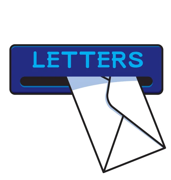 Cartoon Letter Mail Slot — Stock Vector