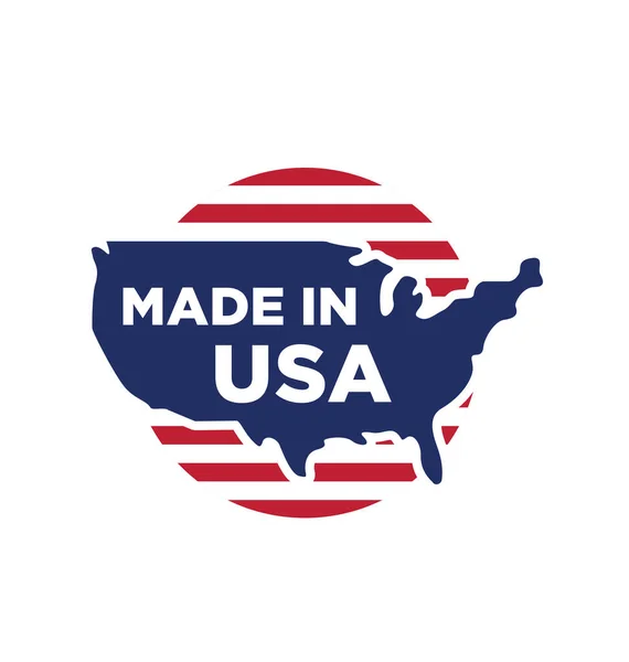 Made America Usa Symbol Logo Label — Stock Vector