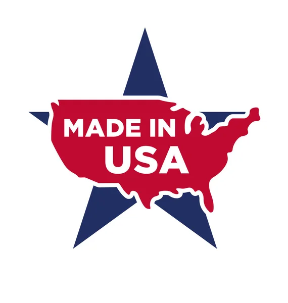 Amerikai Szimbólum Logó Címkével Készült — Stock Vector