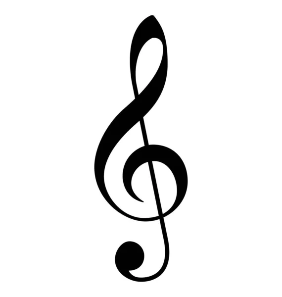 Classique Aigu Clef Musique Notation Symbole — Image vectorielle