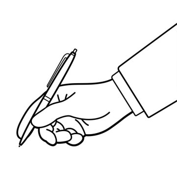 Kalem yazma özeti olan el