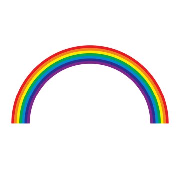 Basit renkli gökkuşağı
