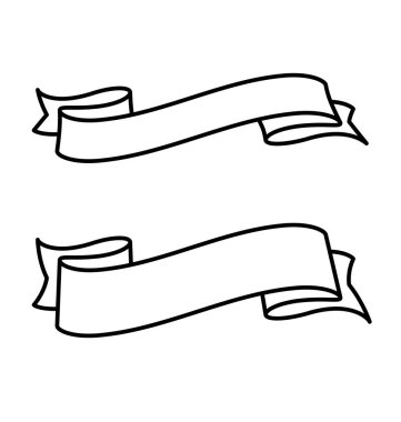 geniş kurdele afişi akan boş satır çalışması