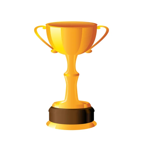 Tall Gold Trophy Cup — Stock Vector