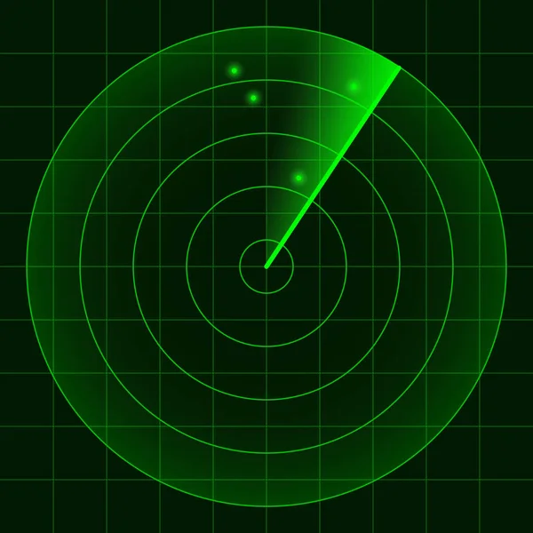Simple Radar Screen Readout — Stock Vector