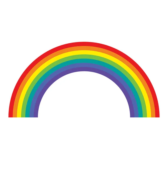 Einfache Klassische Bunte Breite Regenbogen — Stockvektor