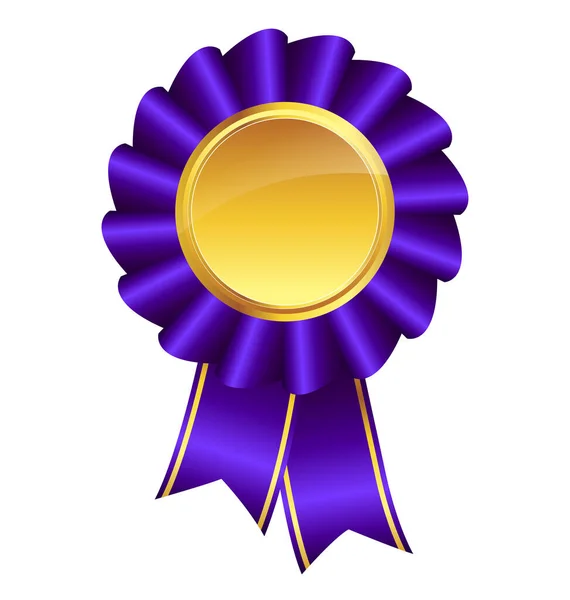 Purple Ribbon Award Gold Medal Center — Stock Vector