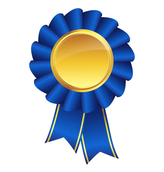 Нагорода Блакитної Стрічки Золотим Центром Медалі — стоковий вектор