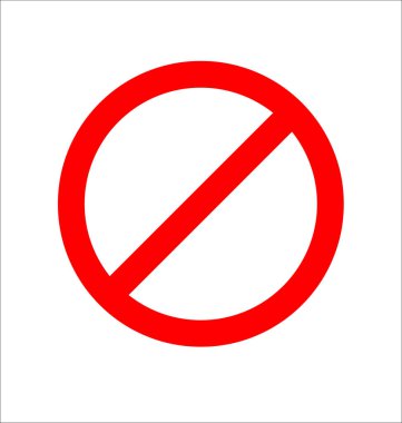 simple no blank symbol not allowed ban clipart