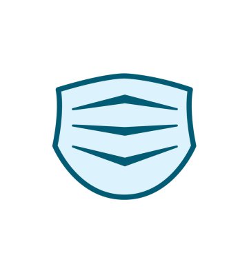 Basit yüz maskesi covid simgesi 