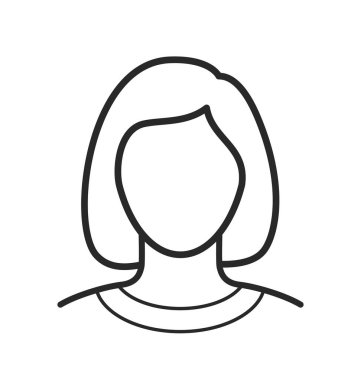 Basit insan kadın ana hatları.