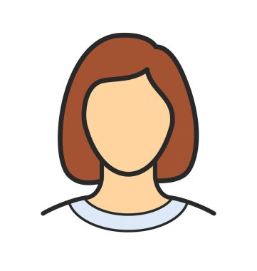 Basit insan kadın ana hatları.