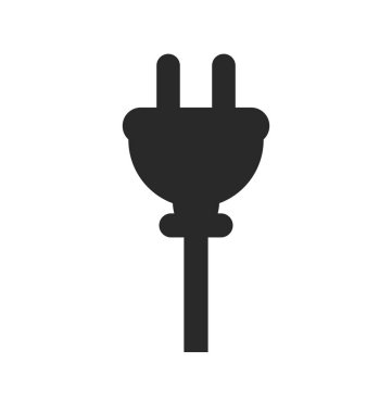 Basit elektrik dolgu simgesi silueti