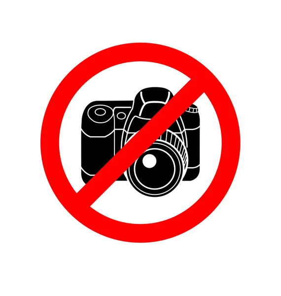 Καμία Φωτογραφική Μηχανή Φωτογραφία Επιτρέπεται Σύμβολο Πρόσημο — Διανυσματικό Αρχείο