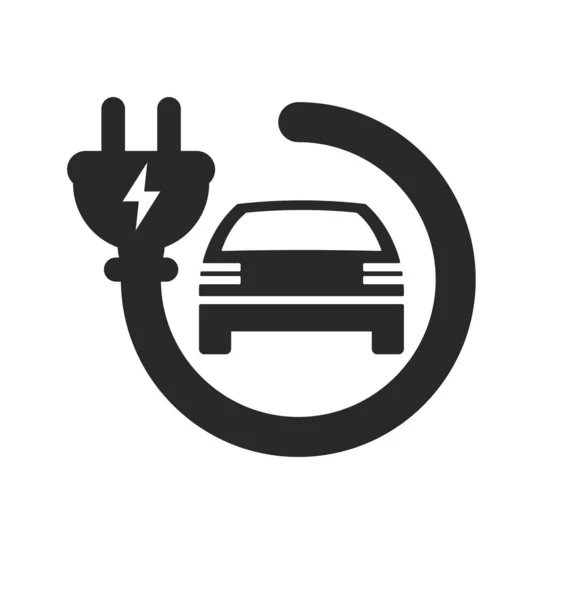 Elektrikli Araba Şarj Noktası Logosu — Stok Vektör