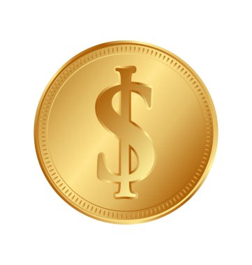 Altın dolar para simgesi