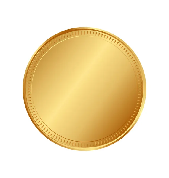 Prázdná Šablona Zlaté Mince — Stockový vektor