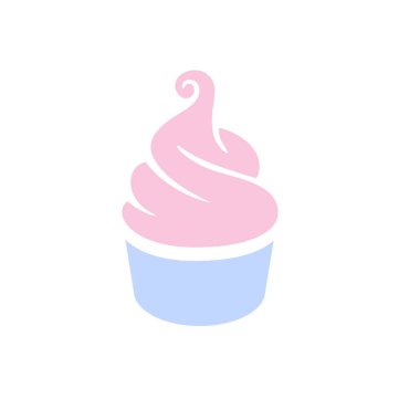 Basit, hafif dondurmalı dondurma.