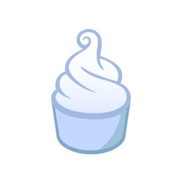 Basit, hafif dondurmalı dondurma.