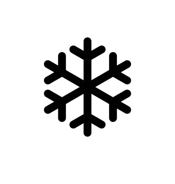 シンプルな古典的な雪の結晶アイコン — ストックベクタ