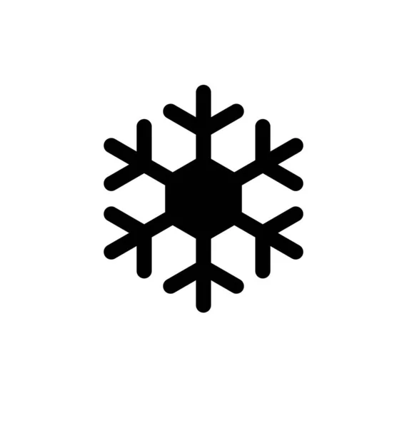 Clásico Simple Copo Nieve Icono — Vector de stock