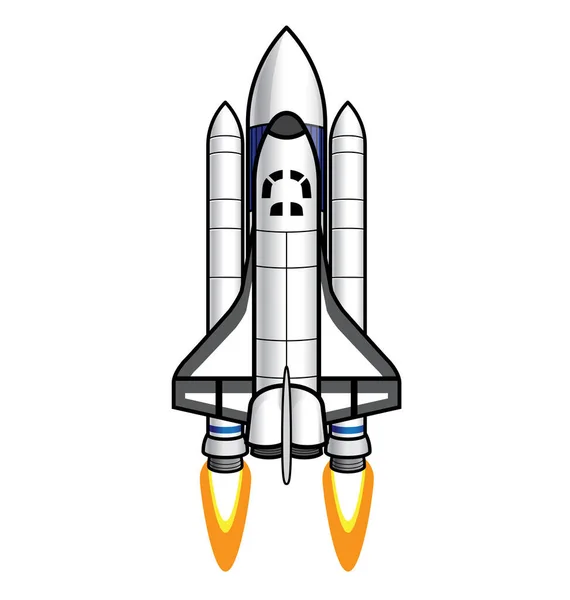 Cartoon Space Shuttle Booster — Stock Vector