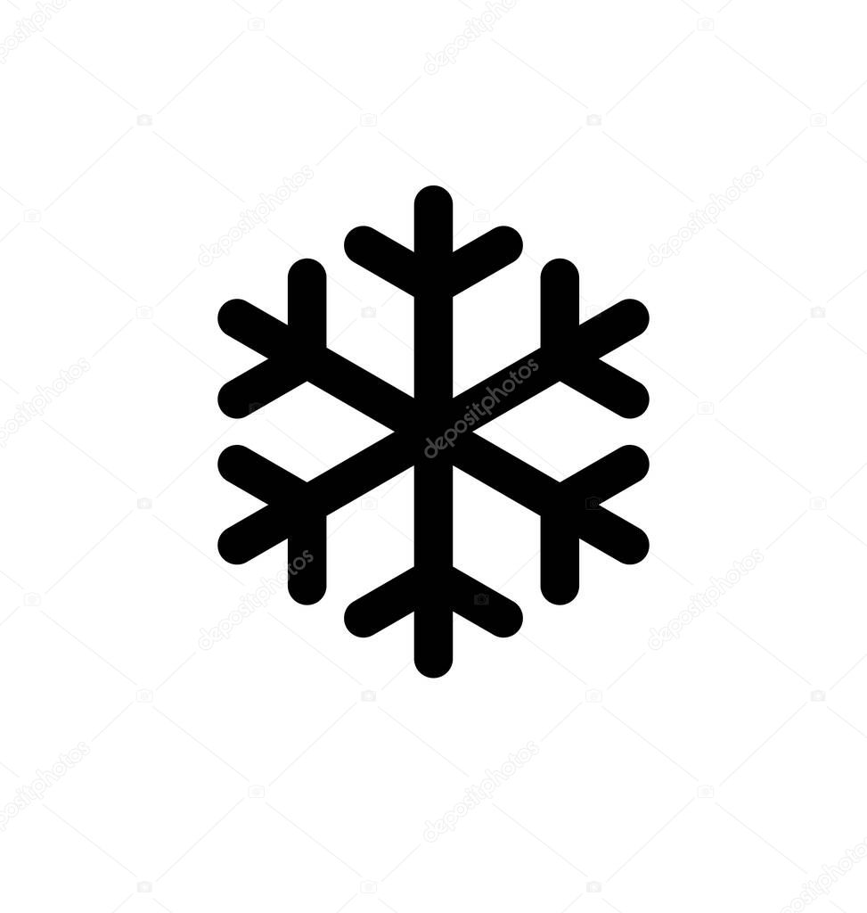 Simple classic snowflake icon