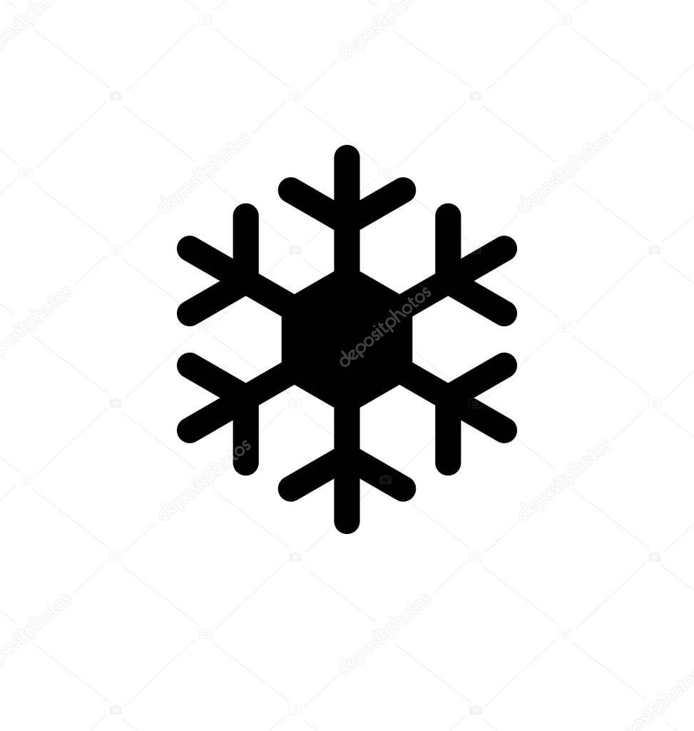 Simple classic snowflake icon