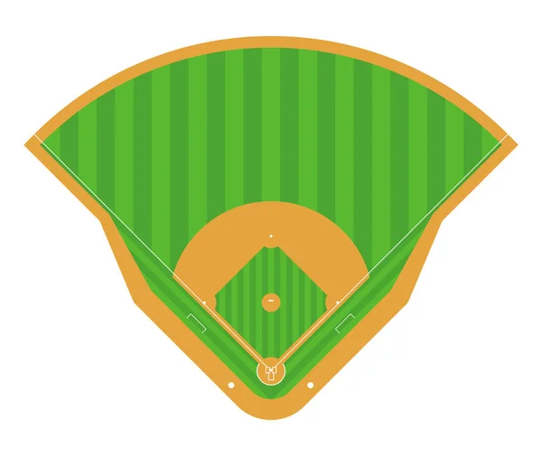 Klasyczne Pole Baseball Widok Góry — Wektor stockowy