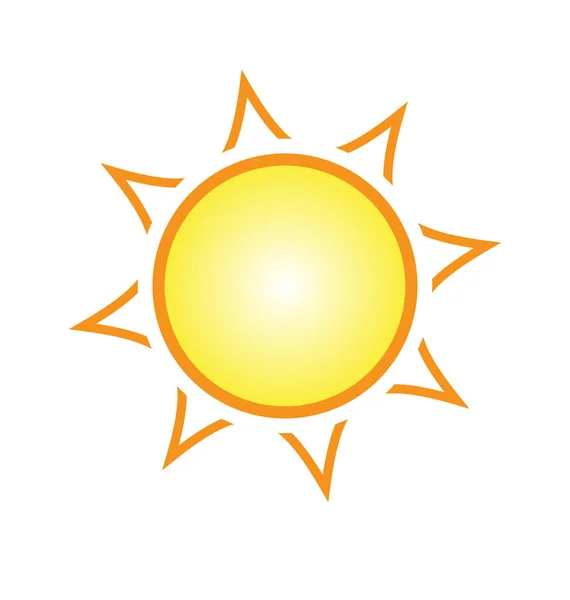 Elemento Sol Dos Desenhos Animados Estilizados — Vetor de Stock