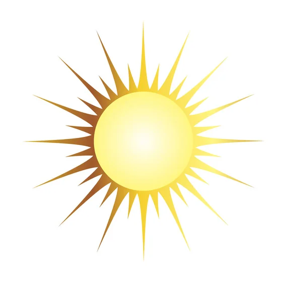 Elemento Sol Dourado Estilizado — Vetor de Stock