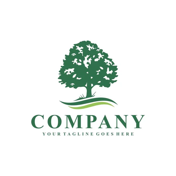 Tree Logo Design Inspiration Idea — Vetor de Stock