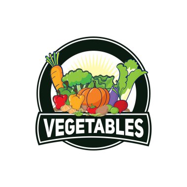 vegetable logo emblem vintage design creative idea vector design inspiration