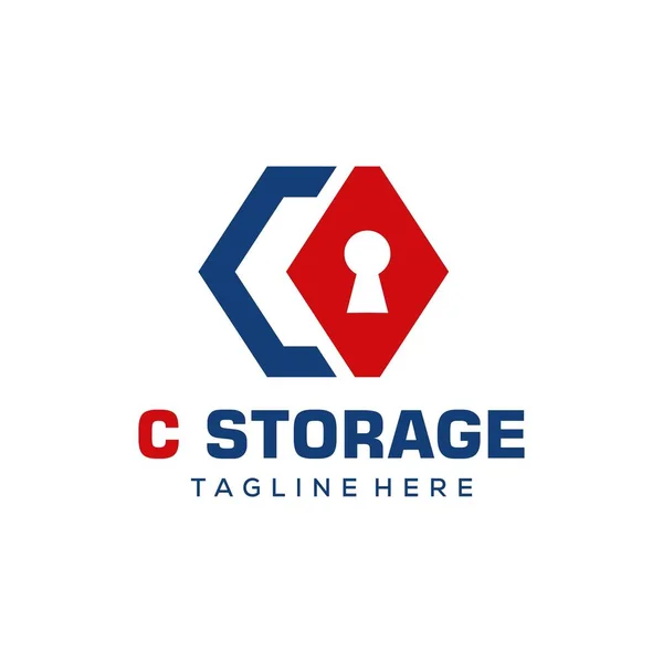 Secure Storage Logo Design Creative Idea Vector Design Inspiration — Stockvektor