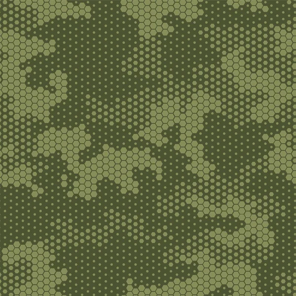 Seamless Camouflage Pattern Honeycomb Camo Texture Background Abstract Modern Fabric —  Vetores de Stock