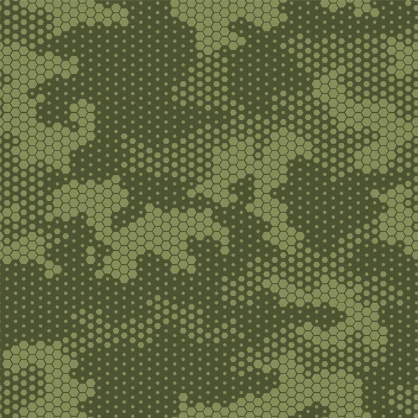 Padrão Camuflagem Sem Costura Honeycomb Camo Textura Fundo Abstrato Ornamento — Vetor de Stock