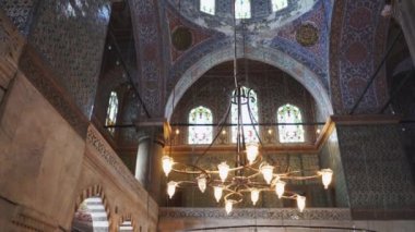 İSTANBUL, TURKEY - MAYIS, 21, 2019: İstanbul 'daki Mavi Cami' nin İçişleri 'nin Klibi