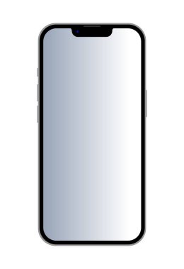 Özbekistan, Taşkent - 14 Ekim 2022: iPhone 14 profesyonel Mockup. Infographic için gerçekçi vektör illüstrasyonu 