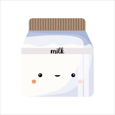 Gıda gerçekçi vektör illüstrasyonu. Çizgi film tarzı. Süt şişede