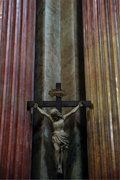 Ιησούς Χριστός Υιός Του Θεού Σταυρώθηκε Στο Σταυρό — Φωτογραφία Αρχείου
