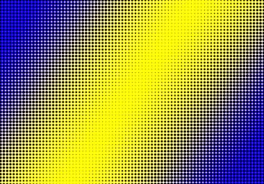 Küçük sarı ve mavi daireler .