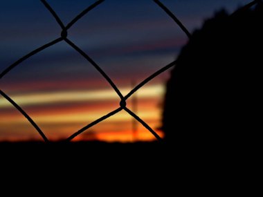 Kırsalda gün batımı gökyüzü