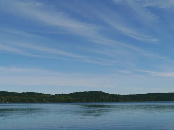Vista Panorámica Lago Durante Otoño — Foto de Stock