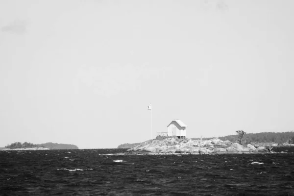 Pequeno Edifício Ilha Arquipélago — Fotografia de Stock