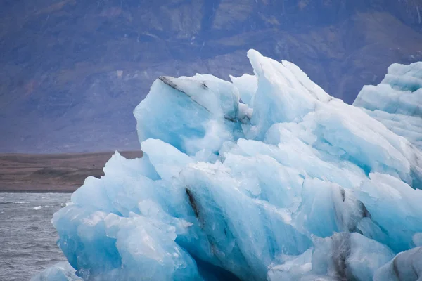 Details Blue White Ice Tip Glacier Jokulsarlon Iceland — Fotografia de Stock