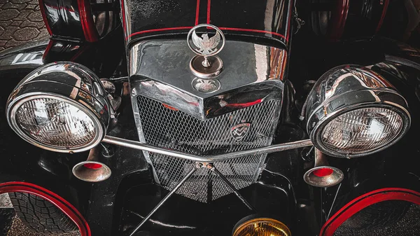 old, chrome vintage retro classic car.