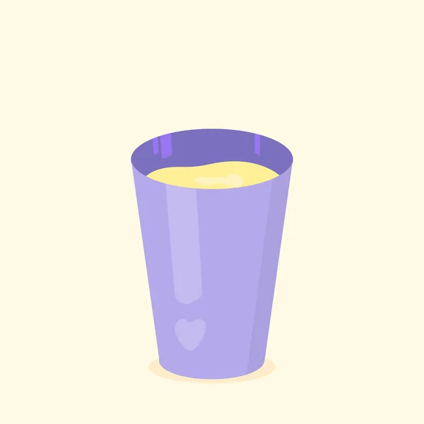 Glass Some Yellow Drink Isolated Vector Illustration — Image vectorielle