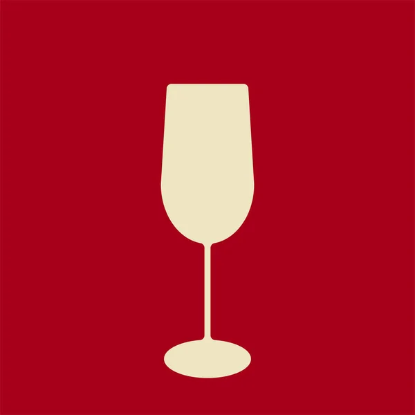 Glass Wine Flat Illustration — Image vectorielle