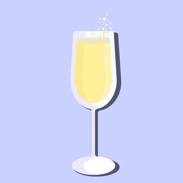 Glass Champagne Vector Illustration — Image vectorielle