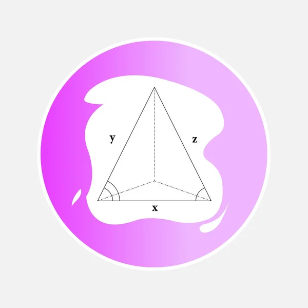 Isolated and framed triangle icon in circle